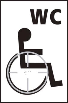 picture of Spectrum Disabled WC Graphic – Taktyle 150 x 225mm - SCXO-CI-TK0020BKWH