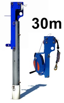 picture of Tractel Davimast PPE Anchor with Blocfor 30mtr Recovery Fall Arrest Block - [TRC-210188-84382-210108] - (LP)