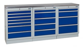 picture of BiGDUG 2041mm Wide Workbench - 7 Drawer Cabinet - 5 Drawer Cabinet - 4 Drawer Cabinet - Stainless - [BDU-TGC543GBS] - (LP)