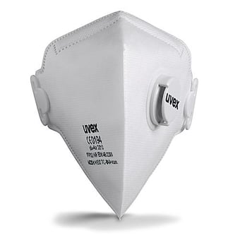 Picture of UVEX - Silv-Air C3310 FFP3 Valved Fold Flat Disposable Mask - Pack of 15 - [TU-8733-310]