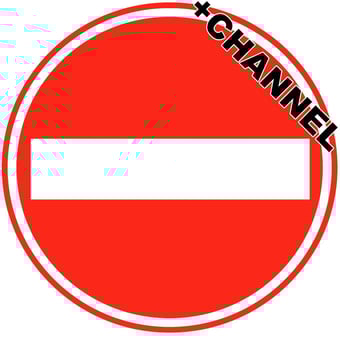 picture of Traffic No Entry Sign With Fixing Channel - FIXING CLIPS REQUIRED - Class 1 Ref BSEN 12899-1 2001 - 450mm Dia - Reflective - 3mm Aluminium - [AS-TR16A-ALUC]