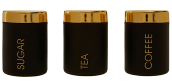 picture of Liberty Black Gold Canisters Set Of 3 - [PRMH-BU-X0507X144]