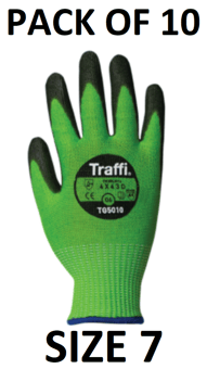 picture of Traffiglove PU Coated Cut Level D Protection Handling Gloves - Size 7 - Pack of 10 - TS-TG5010-7X10 - (AMZPK2)