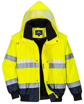 picture of Portwest - Yellow/Navy Glowtex 3-in-1 Jacket - PW-G465YNR