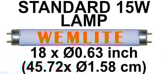 picture of Wemlite - 15 Watts Lamp For Fly Killers - BL368 - Standard UV - [BP-LS15WX-W]