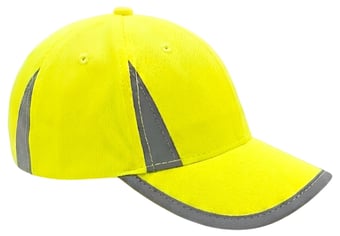 Picture of Childrens Hi Vis Reflective Yellow Baseball Cap - [DV-DHV2-Y] - (DISC-R)