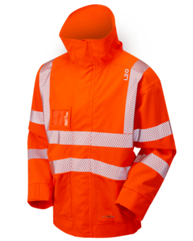 Picture of LEO - Dartmoor - EcoViz 10K Breathable Bomber Orange Jacket - [LE-J05-O]