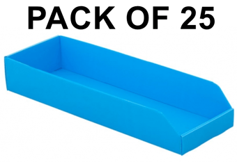 picture of Correx Plastic Parts Bins - 100h x 200w x 600d mm - Pack Of 25 - Blue - [BDU-P6020B25]