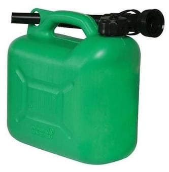 picture of Silverline - 5 Litre Plastic Fuel Can Green Canister Container - Complies with SI 1982/630 - [SI-847074]