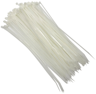 picture of Amtech 100 Tie Wraps - 200mm x 2.5mm - White - [DK-S0821]