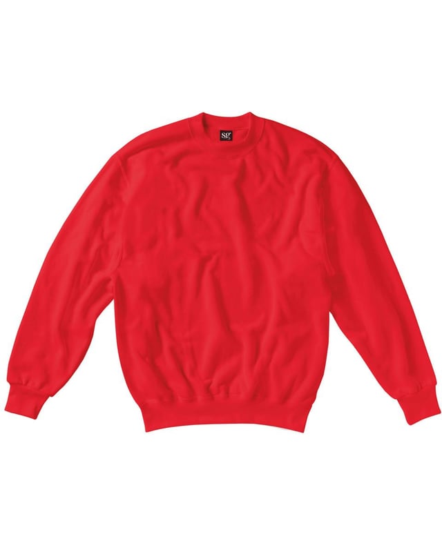 picture of SG Ladies' Red Crew Neck Sweatshirt - Set-in Sleeves - BT-SG20F-RED