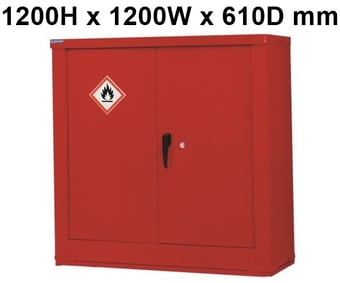 picture of Petroleum & Flammable Liquid Storage Cupboards - 2 Shelves - 1200H x 1200W x 610D mm - [QM-CT121261ZHXX] - (LP)