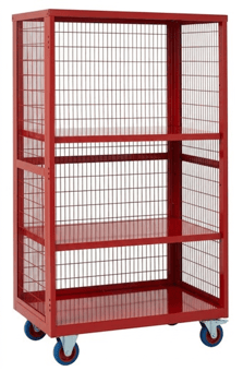Picture of QMP Boxwell Trolley Without Doors - Red - Steel - 1355H x 900W x 600D - [QM-XW139060MRXX] - (LP)