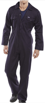 picture of Beeswift Regular Navy Blue Poly Cotton Boilersuit - BE-RPCBS