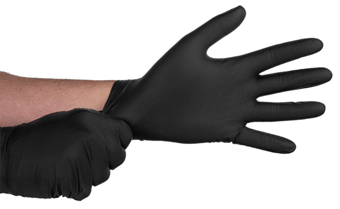 Picture of Tough Glove Boa Gripz Black Diamond Grip Nitrile Gloves - Box of 50 - DK-DKTG570364 - (LP)