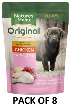 picture of Natures Menu Pouch Adult Puppy Chicken & Lamb Wet Dog Food 8 x 300g - [CMW-NMDPP0]