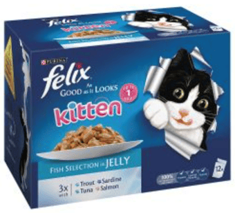 picture of Felix As Good As It Looks Kitten Fish Selection in Jelly Cat Food 12 Pack 100g - [BSP-570394]