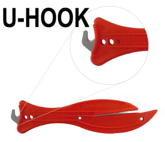 picture of F600 Fish Red Safety Knife with U Hook Blade - [KC-F600C]