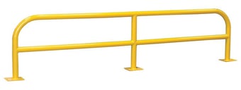 Picture of QMP Pallet Racking Protection Barrier - Double - 620H x 1900L mm - [QM-RBMODB1900YX]