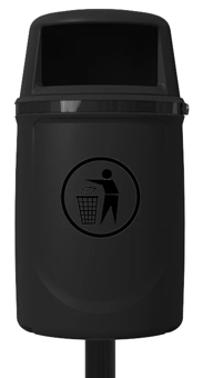 picture of Melba Swintex Osprey Litter Bin 40L - Black - [MLB-2OSPREY-BLK]