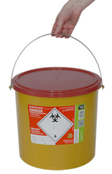 picture of SHARPSGUARD Eco Placenta 11.5 Litre Sharps Bin - [DH-SC910YS]