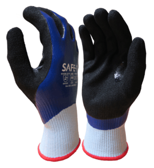 picture of Safe-T Sandy Nitrile Palm Coated Gloves Blue - TX-STGP6585R