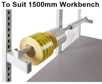 picture of QMP Above Bench Roll Rolder to Suit 1500mm Workbench - Light Grey - [QM-BGPAR15AXXXX]