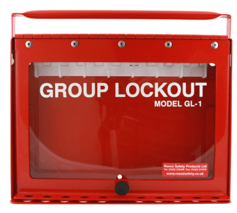 picture of Reece Steel Portable Group Lockout Box - 8 Hook - Red - [RS-GL1] - (LP)