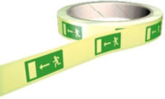 picture of Photoluminescent Floor Marking Tape - Exit Arrow Left - Choice of Sizes - AS-PHT10