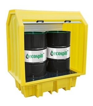 picture of Ecospill Polyethylene 2 Drum All Weather Spill Pallet - Drum Not Included - [EC-P3201510]