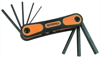 Picture of Faithfull Folding Hexagon Key Set of 8 - Metric 1.5-8mm - [TB-FAIHKSF8M]