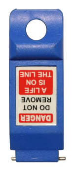 Picture of Spectrum Miniature Circuit Breaker Lockout - Blue Pin Out Wide (6 pack) - SCXO-CI-LOK022