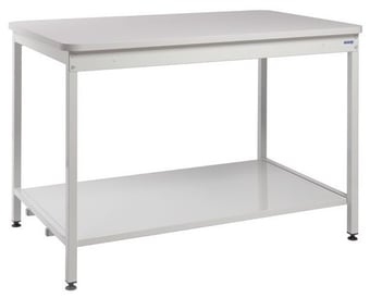 Picture of QMP Mailroom Workbench - Open Bench with Lower Shelf - MFC Worktop - 840H x 1230W x 900D mm - [QM-MR841290SLXX]