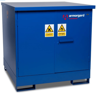 picture of ArmorGard - DB4 DrumBank 4 Drum Enclosed Spill Pallet - 1350mm x 1250mm x 1350mm - [AG-DB4] - (SB)