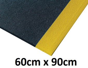 picture of Kumfi Pebble Anti-Fatigue Mat Black/Yellow - 60cm x 90cm - [BLD-KP2436BY]