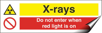 picture of X-rays Do Not Enter Sign - 300 x 100Hmm - Self Adhesive Vinyl - [AS-WA241-SAV]