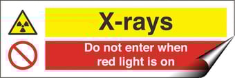 Picture of X-rays Do Not Enter Sign - 300 x 100Hmm - Self Adhesive Vinyl - [AS-WA241-SAV]