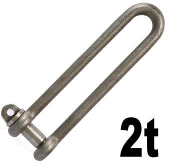 Picture of 2t WLL Long Dee Piling Shackle cw Screw Collar Pin - [GT-HTLDP2]