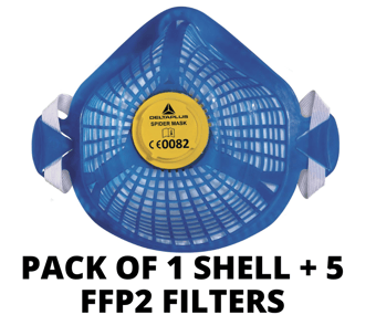 picture of Delta Plus - Spidermask Spare Disposable Filters FFP2 - [LH-SPIDERMASKP215]