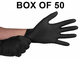 picture of Tough Glove Boa Gripz Black Diamond Grip Nitrile Gloves - Box of 50 - DK-DKTG570364 - (LP)