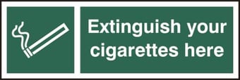 Picture of Spectrum Extinguish Your Cigarettes Here - RPVC 300 x 100mm - SCXO-CI-11900