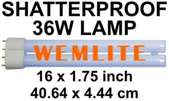 picture of Wemlite - 36 Watts Lamp For Fly Killers - BL368 - Shatter Resistant - [BP-LL36WS-W]