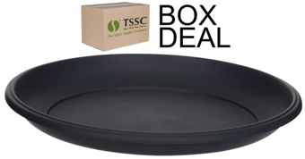 picture of Whitefurze 34cm Milano Saucer - Gunmetal - Box Deal of 10 - [IH-WHFG01RS304]