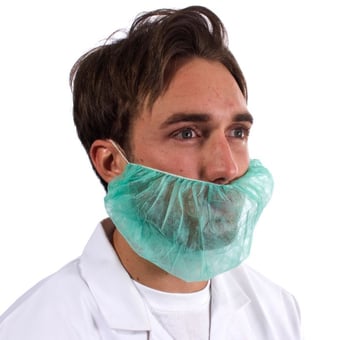 picture of Supertouch Non-Woven Beard Mask Green - Pack of 100 - [ST-15230]