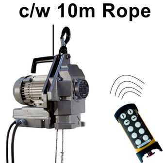 picture of Tractel TR30 300kg 110volt Minifor Electric Wire Rope Hoist - Remote Control - 10mtr Rope - [TRC-58729-108749] - (LP)