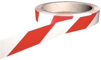 picture of Reflective Floor Marking Tape - Red & White Reflective Tape - 50mm x 25m - [AS-REF2]