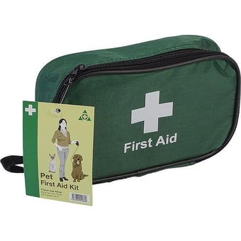 picture of Pet First Aid Kit - Tick Remover Included - Green Nylon Zip-case - [SA-KR150]