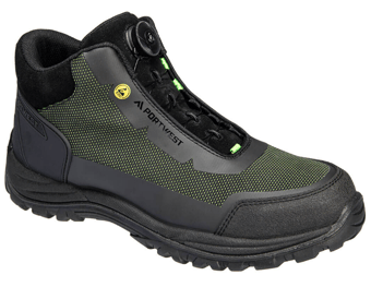 picture of Portwest FE04 - Girder Composite Mid Boot S3S ESD SR FO Black/Green - PW-FE04BGN