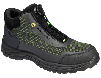Picture of Portwest FE04 - Girder Composite Mid Boot S3S ESD SR FO Black/Green - PW-FE04BGN