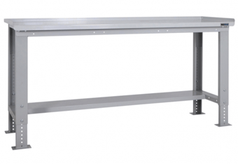 picture of BiGDUG Heavy Duty Workbench - 877h x 1715w x 600d mm - Half Depth Shelf - Steel Worktop - [BDU-HDWBH176S] - (LP)